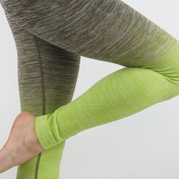 Ombre printed leggings yoga Army Green - Picture 4 of 5